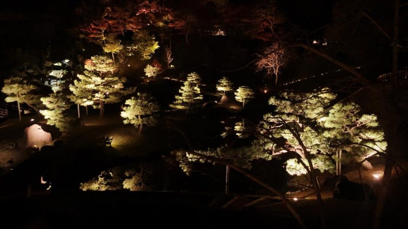 金沢城の玉泉院丸公園ライトアップ